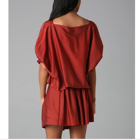 DVF x Shopbop ‘Handy’ Mini Dress Silk Smocked - Picture 3 of 14